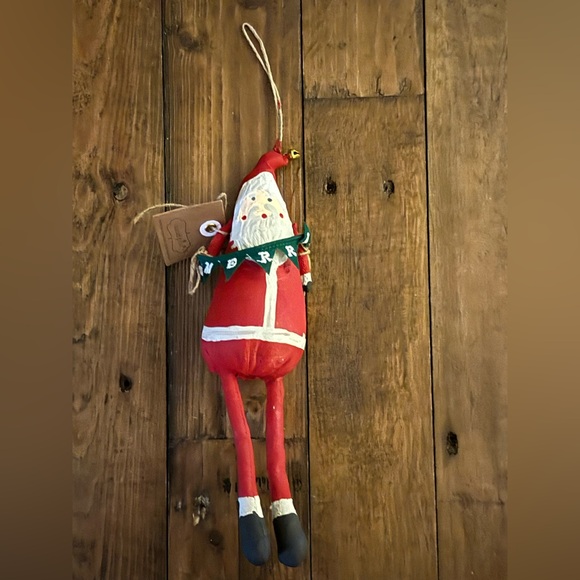 ▪️NWT Mud Pie So Jolly Santa Dangle Ornament - Picture 2 of 6